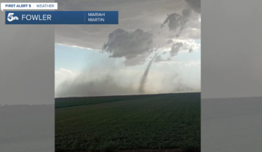 Tornado spotted near Fowler along with large hail in southeast Colorado Springs