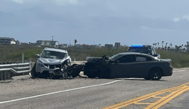 Two-vehicle crash on Highway 361 sends 3 to hospital