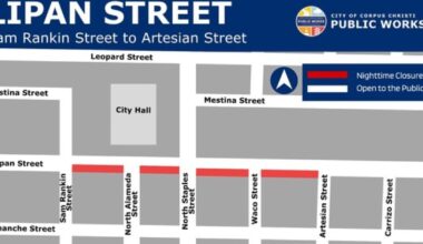 Lipan Street maintenance near City Hall starts Wednesday