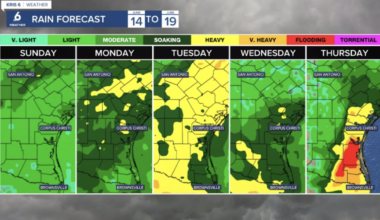 Incoming tropical system to bring heavy downpours to Coastal Bend