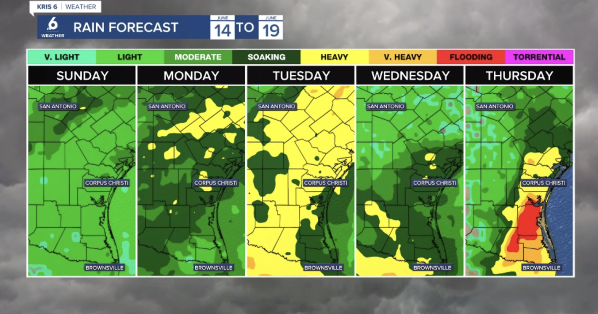 Incoming tropical system to bring heavy downpours to Coastal Bend