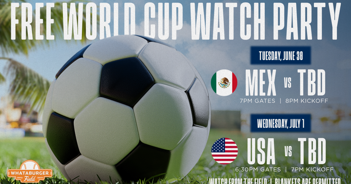 Free World Cup watch parties at Whataburger Field June 30-July 1