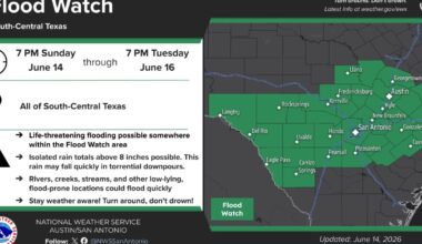 Flood Watch in effect across South Central Texas through Tuesday evening