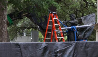 UT Austin begins removal of Cesar Chavez statue on campus