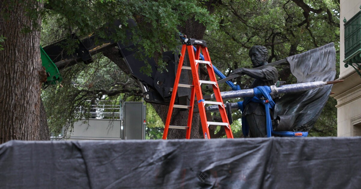 UT Austin begins removal of Cesar Chavez statue on campus