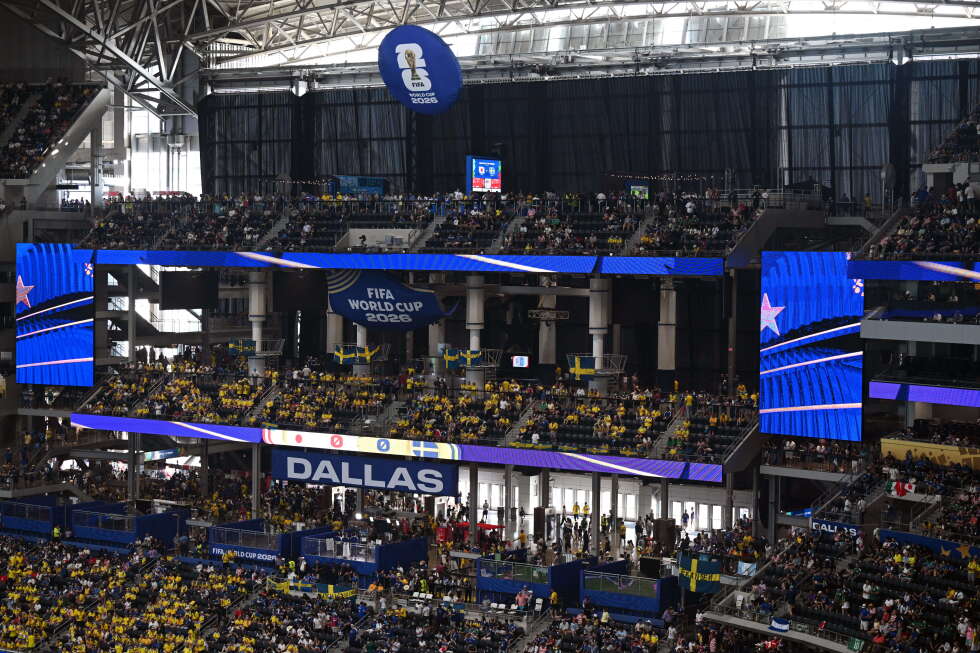 Curtains go up at AT&T Stadium for the World Cup