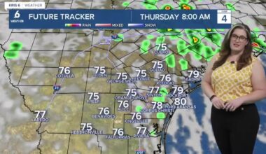 THURSDAY FORECAST: Get ready for another round of rainfall for the Coastal Bend