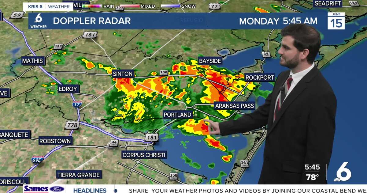 A soggy start to the week, with thunderstorms and heavy downpours at times