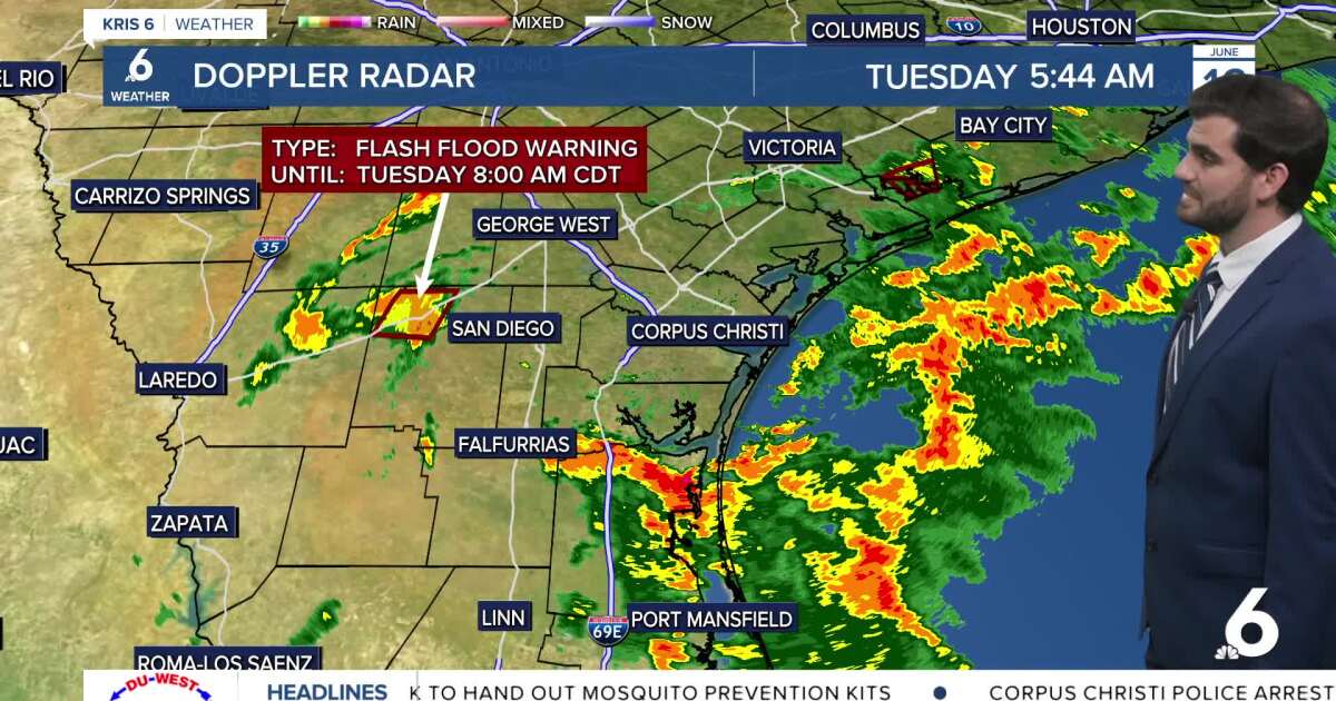 Tuesday brings more thunderstorms and heavy downpours, before we dry up tomorrow