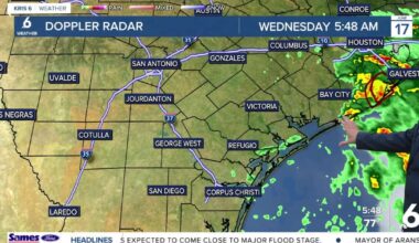 Warm Wednesday ahead for the Coastal Bend as the rain shifts to the northeast