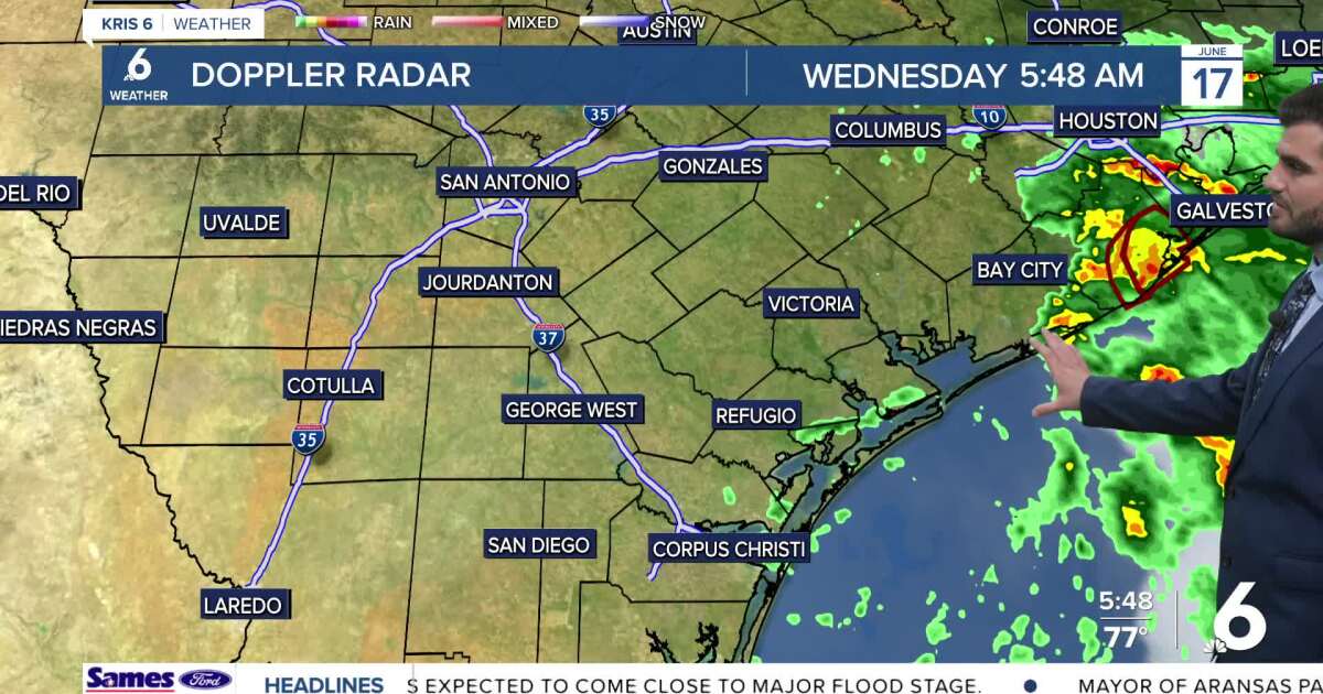 Warm Wednesday ahead for the Coastal Bend as the rain shifts to the northeast