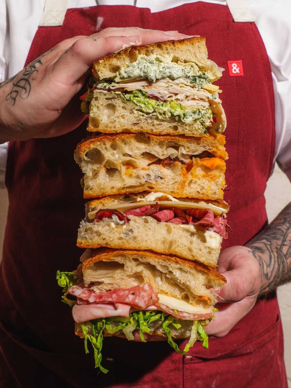 Walkers' sandwich stack