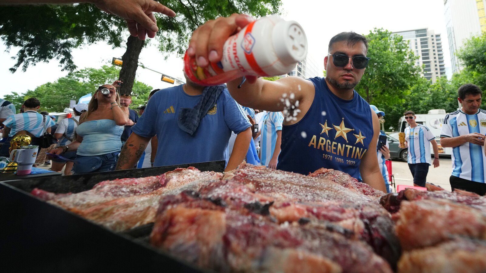 There's a beef about beef at the World Cup, as Argentina fans pour into Texas