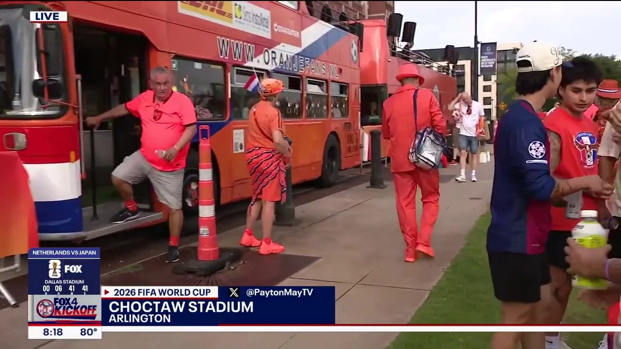 Netherlands fans gather ahead of World Cup match