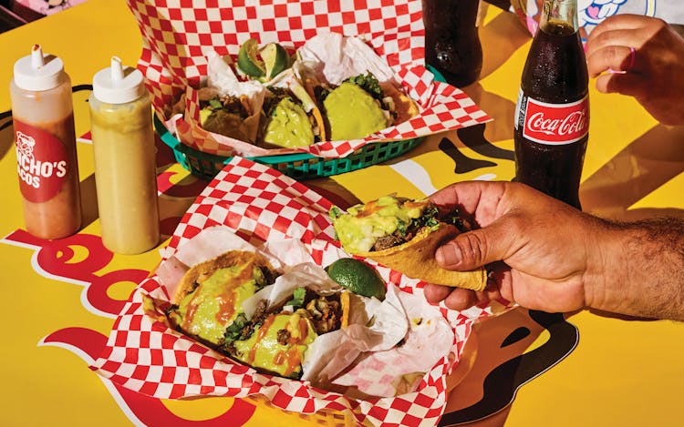Carne asada tacos at Huncho's.