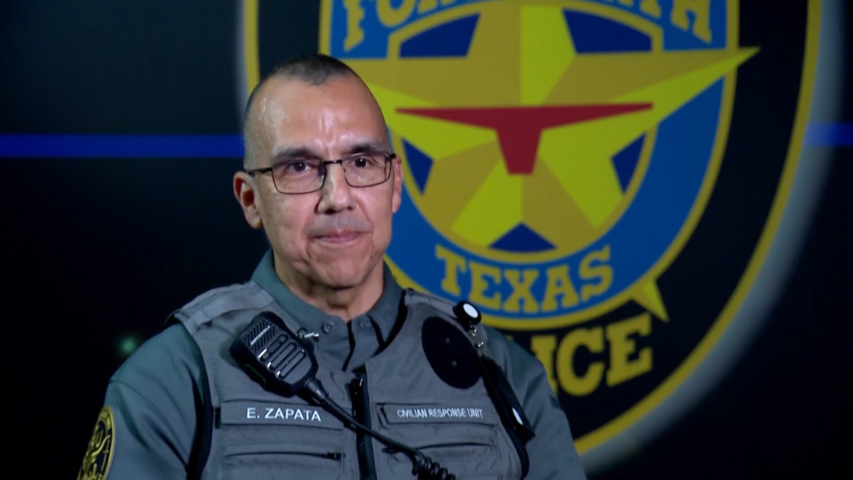 Fort Worth police welcome back civilian specialist shot in eye – NBC 5 Dallas-Fort Worth