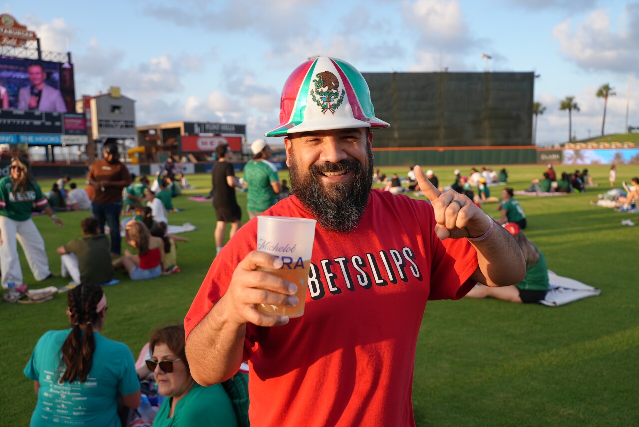 Mexico soccer fan at Whataburger Field