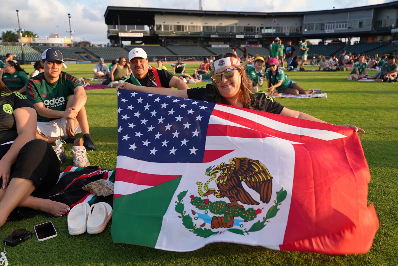 Mexico soccer fans at Whataburger Field