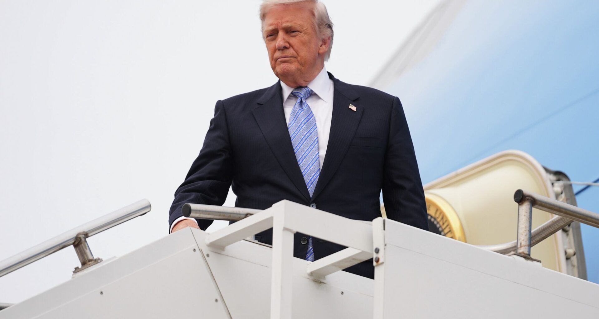 President Donald Trump, boarding Air Force One in May, said Tuesday that Dallas will host the Republican Party's first national midterm convention in September.