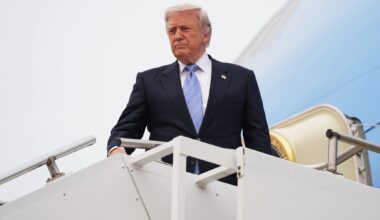 President Donald Trump, boarding Air Force One in May, said Tuesday that Dallas will host the Republican Party's first national midterm convention in September.