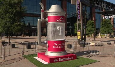 Texas Rangers, Budweiser aim to shatter Guinness World Record for largest glass of beer