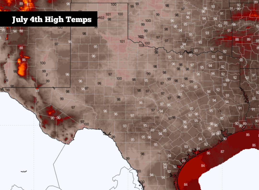 4th of July heat: Here’s which Texas cities will hit 100 degrees