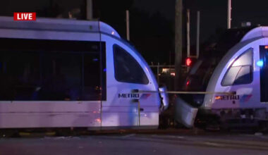 One person injured when firetruck collides with METRORail