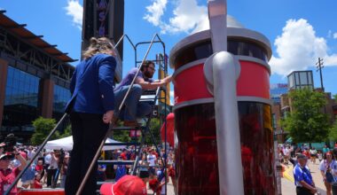 Big brew: Texas Rangers and Bud set a world record with a 12-foot tall, 600-gallon beer