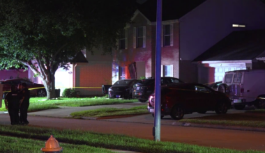 Driver found with multiple gunshot wounds after crashing into Harris Co. home