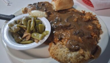 Chicken-fried steak at Mama's Home Cooking in Burnet, Texas.