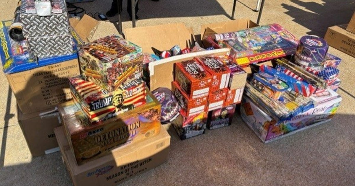 Dallas police and fire teams seize of nearly a ton of illegal fireworks