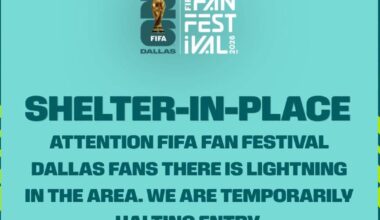 FIFA Fan Festival Dallas halts entry, orders fans to shelter from storms