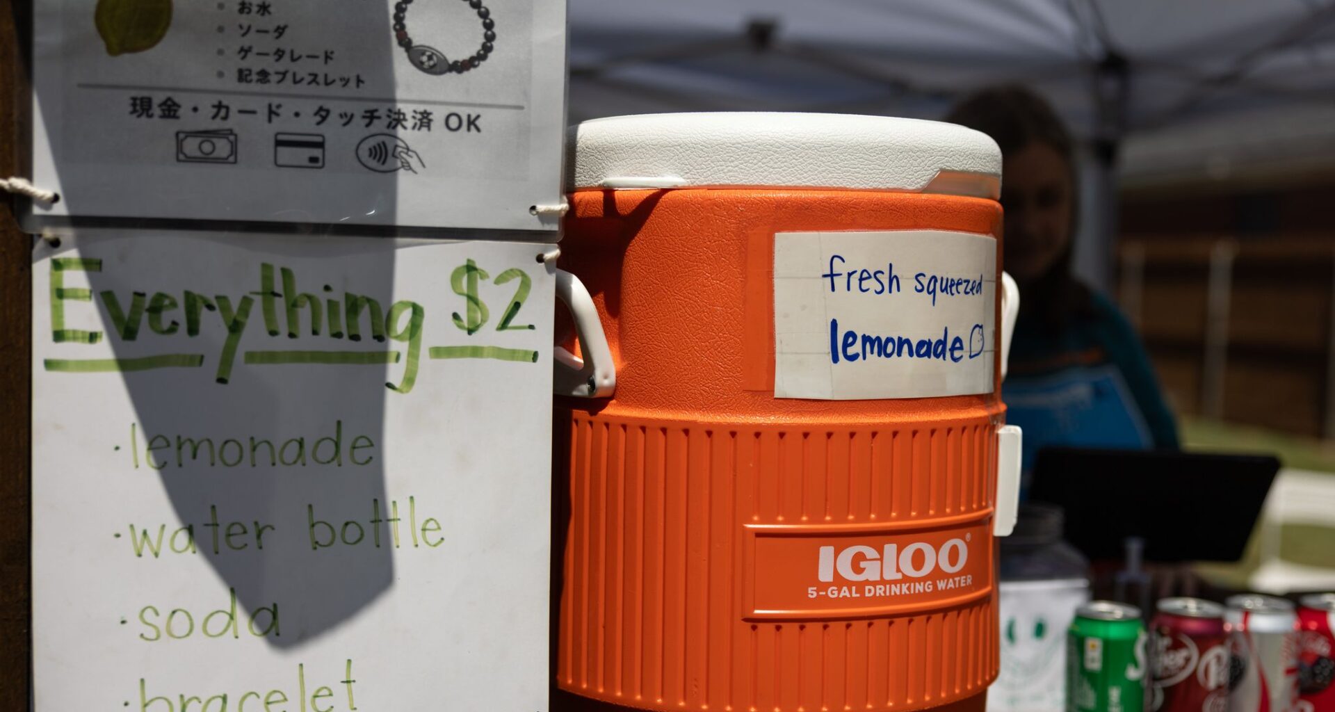 Children’s lemonade stand is a ‘little oasis’ on way to World Cup