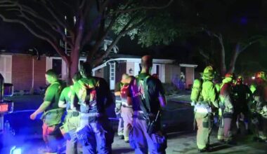 Dallas Fire-Rescue fighting house fire in Far North Dallas
