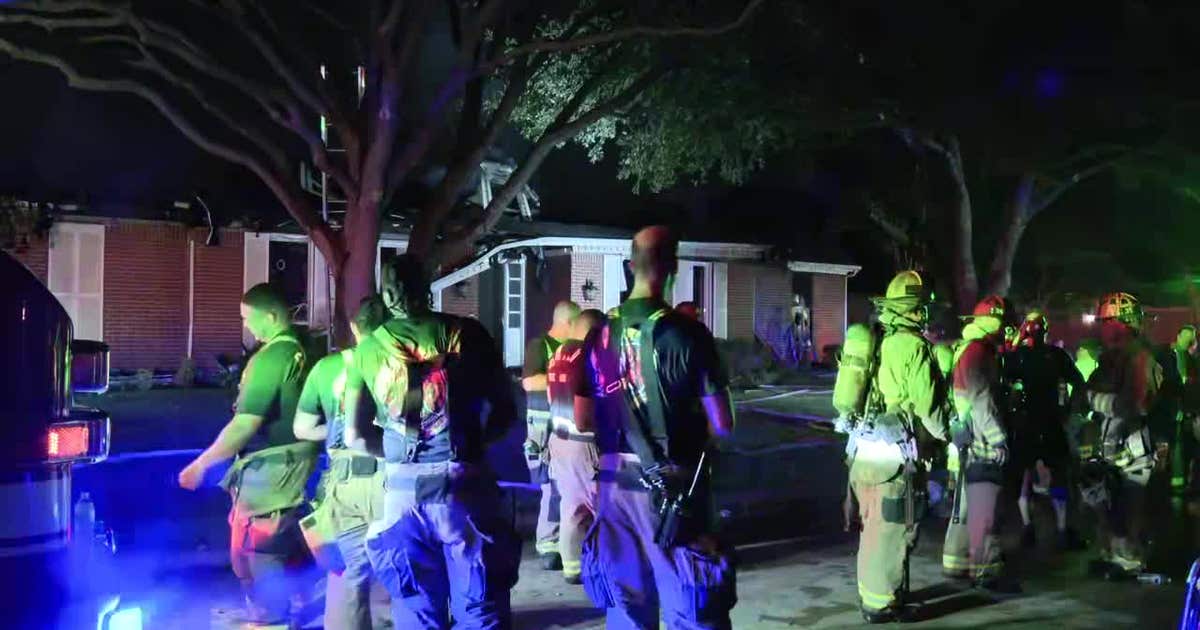 Dallas Fire-Rescue fighting house fire in Far North Dallas