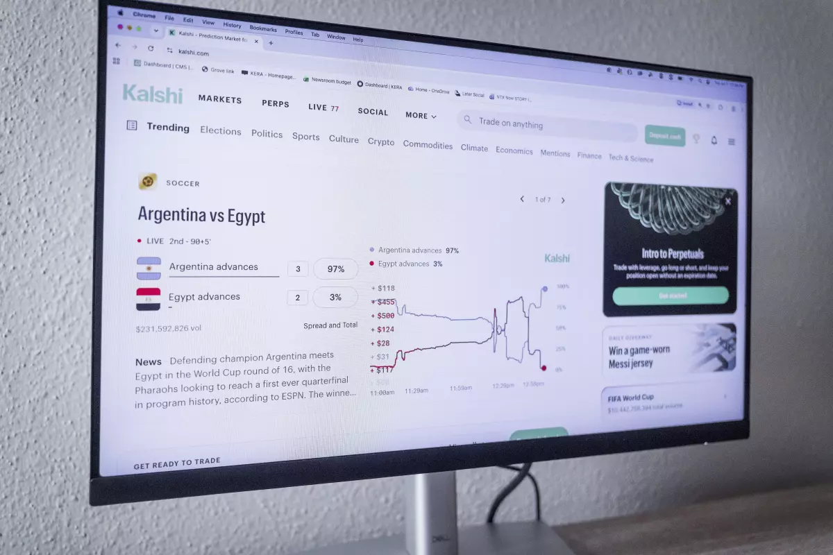 Prediction markets, like Kalshi, allow people to place money on the specific outcome of an event – like the round of 16 FIFA World Cup match between Argentina and Egypt. As the platforms gain popularity, the Texas Medical Association wants the state to restrict who can use them.