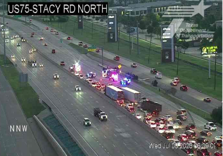 Major morning collision reduces northbound US 75 to one lane in Allen