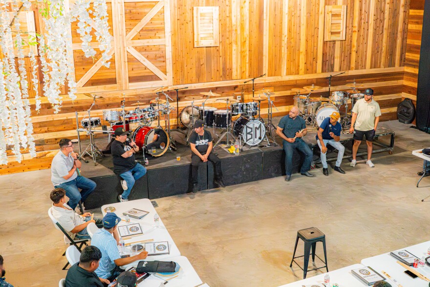Organizers brought in well-known Conjunto and Norteño drummers to teach and guide aspiring musicians for an intensive camp June 2-3 at a ranch 20 minutes south of Dallas.
