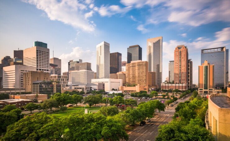 Houston, Texas, skyline.