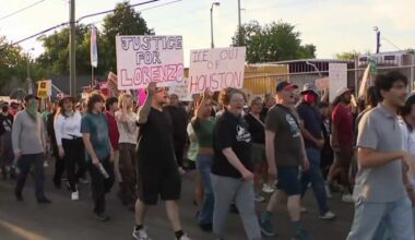 Hundreds of protestors march Canal St. following deadly ICE shooting of Lorenzo Salgado Araujo