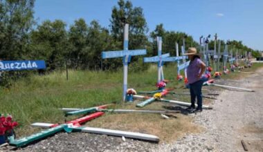 Crosses at Quintana Road memorial damaged again months after calls for improved security, lighting
