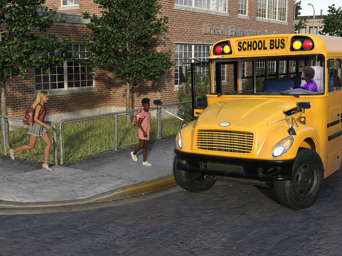 Schoolday Ends: To the Bus!