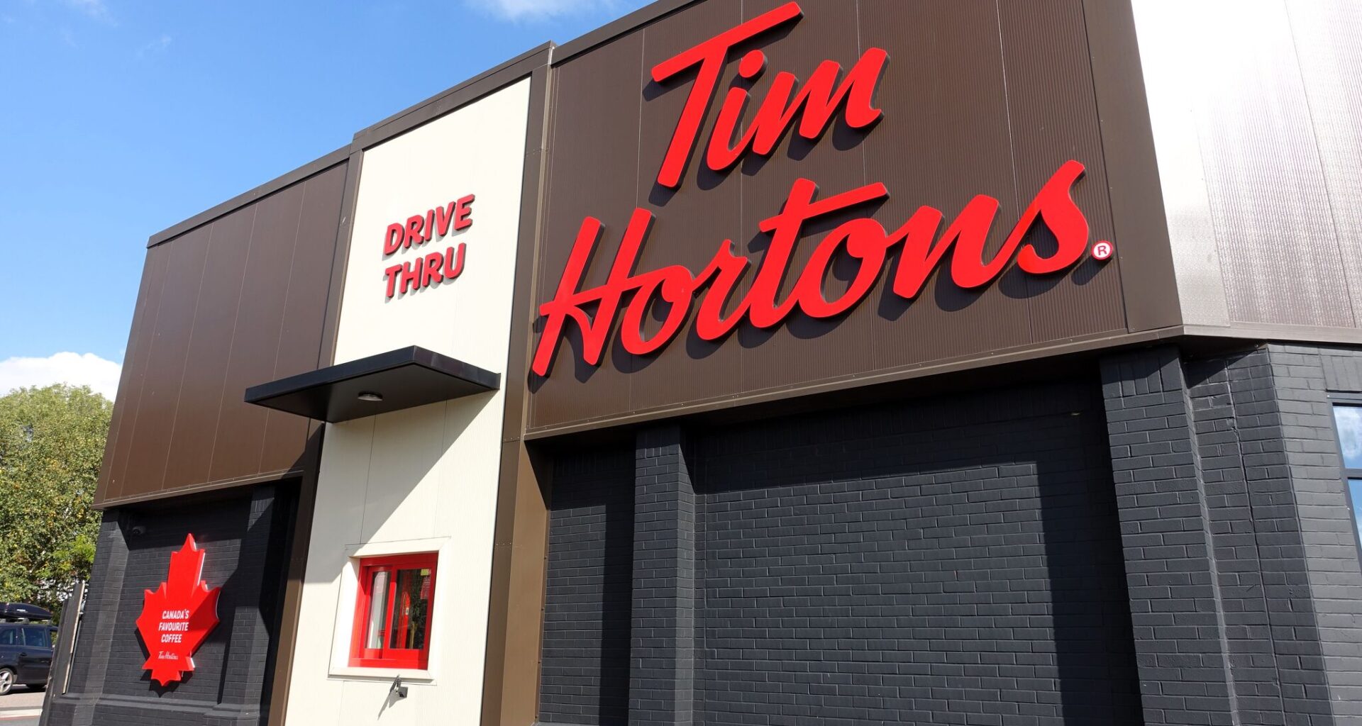 A Tim Hortons drive-thru.