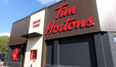 A Tim Hortons drive-thru.