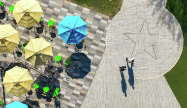 Aerial view of Klyde Warren Park on Wednesday, Jan. 22, 2025, in Dallas.