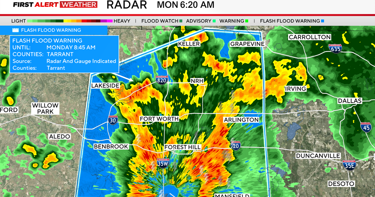 Flash flooding hits North Texas as heavy rain moves through; temperatures to stay in 80s