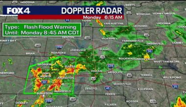 Slow-moving storms dump up to 6 inches of rain across DFW, triggering flash flooding