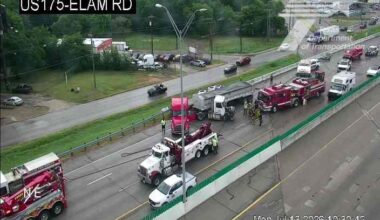 Hazmat response follows semi-truck crash that closes US 175 in Dallas
