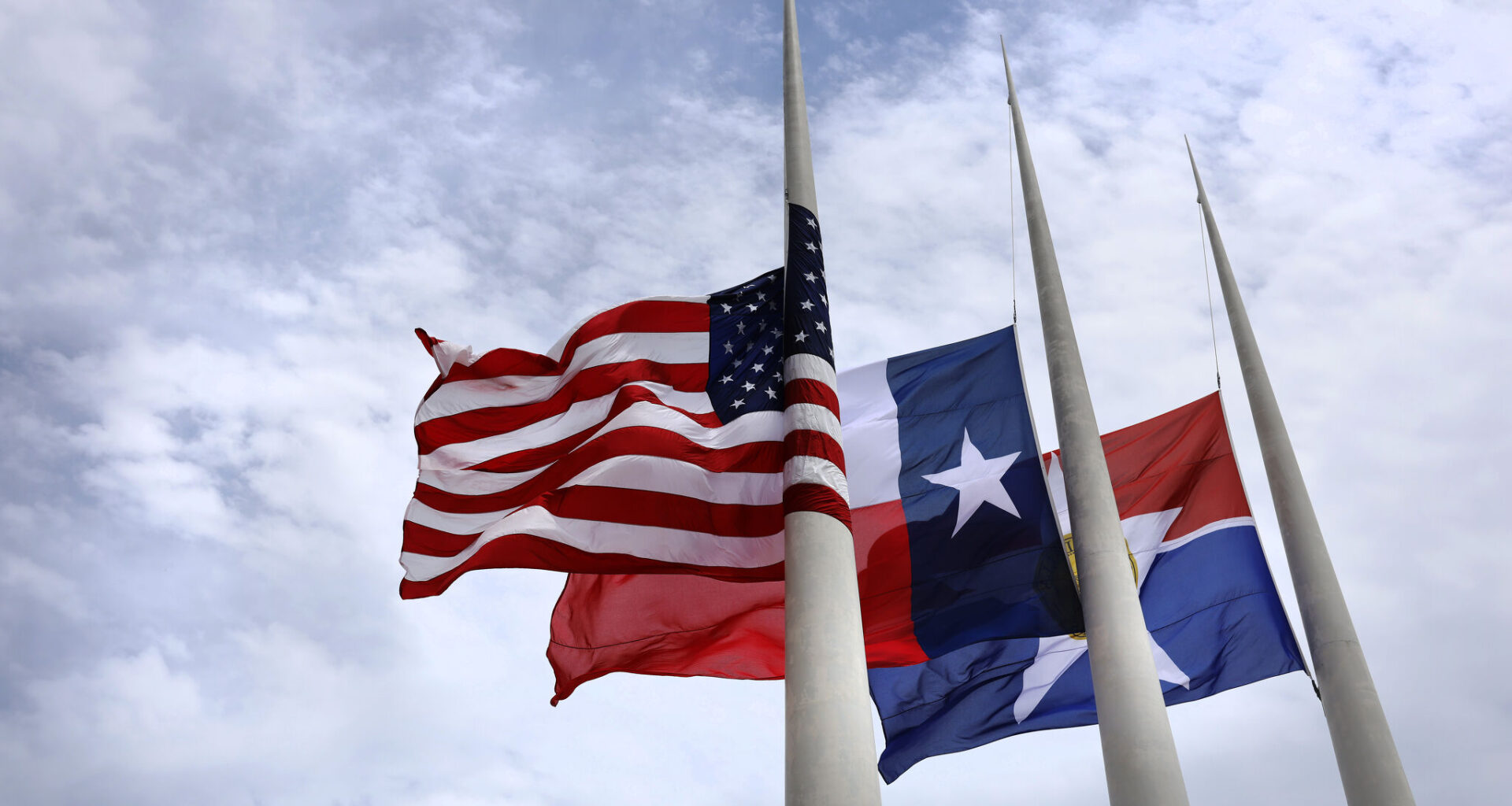 Because no flag may fly higher than the U.S. flag, Texas flags will also be flown at half-staff, according to the Office of the Texas Governor’s website.