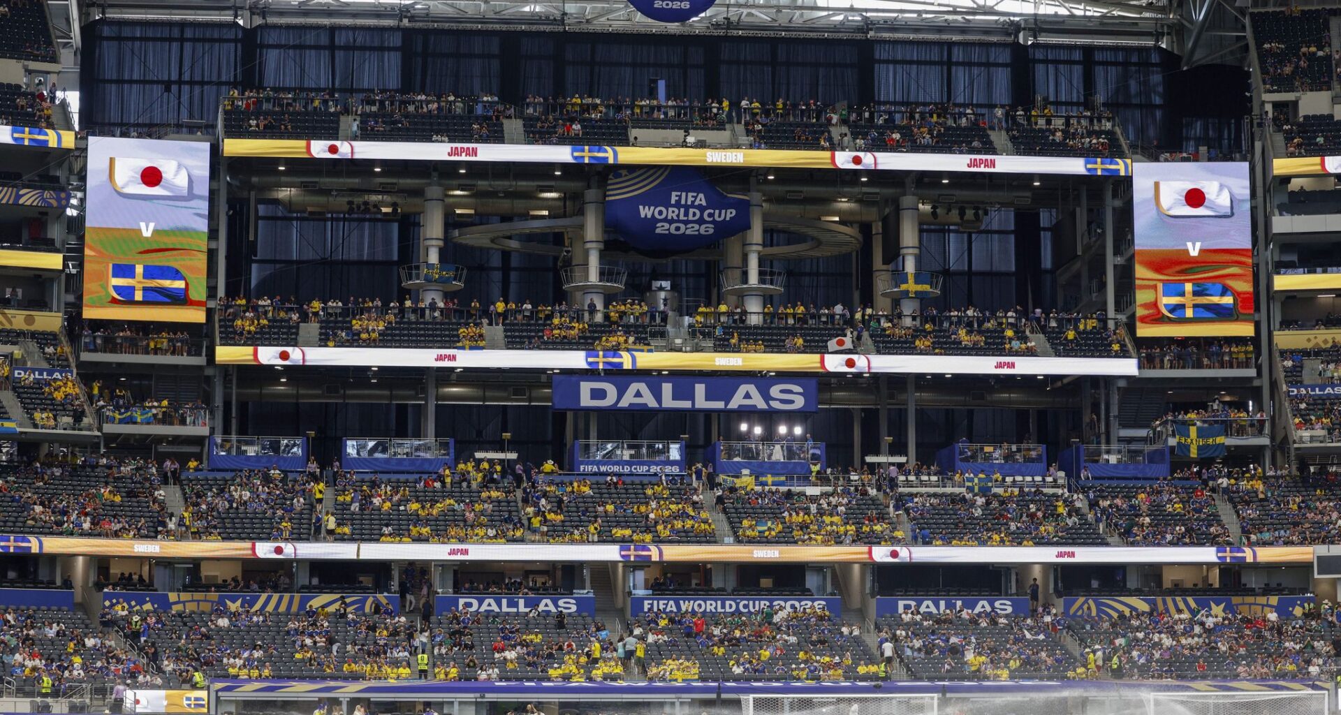 Don't expect Cowboys to keep curtains, grass from World Cup
